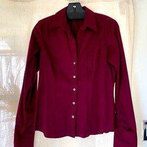Women’s work button-down blouse with French cuffs